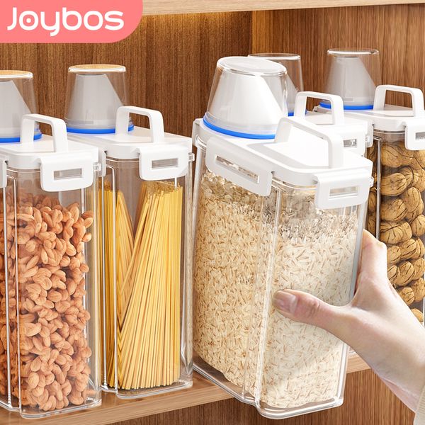 Ящики для хранения мусорные баки Joybos Oatmeal Box Smarching Powder Special с крышкой пищевой бак.