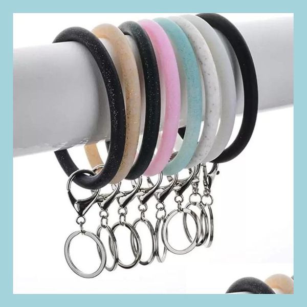 Keychains Bedanyards 8 cores Sile Bracelets Keychain Eco amigável DOT Pulseiras Prevenção de roubo de movimento Bangles reutilizáveis ​​BRA SMART DHRCX