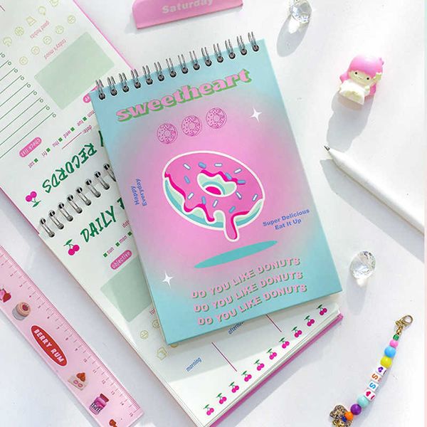 Planer 2023 Kawaii Coil Notizbuch A5 Niedlicher Wochen-/Tagesplaner Organizer Planer 120 Blatt Zeitplan Schulbedarf Schreibwaren