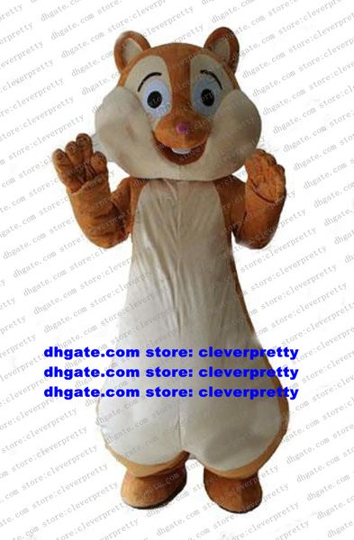 Braunes Eichhörnchen Chipmunk Chipmuck Chippy Eutamias Maskottchenkostüm für Erwachsene, Charakter, High Street Mall, Zuneigung, Ausdruck zx352