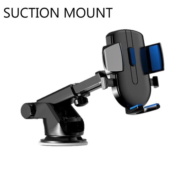 Sucker Car Phone Holder Mount Stand GPS Telefon Mobile Cell Support per Samsung Xiaomi Redmi Huawei