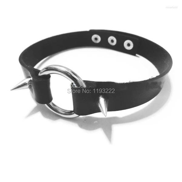 CHOKER Classic Punk Gothic ручной шипы o Круглая воротник