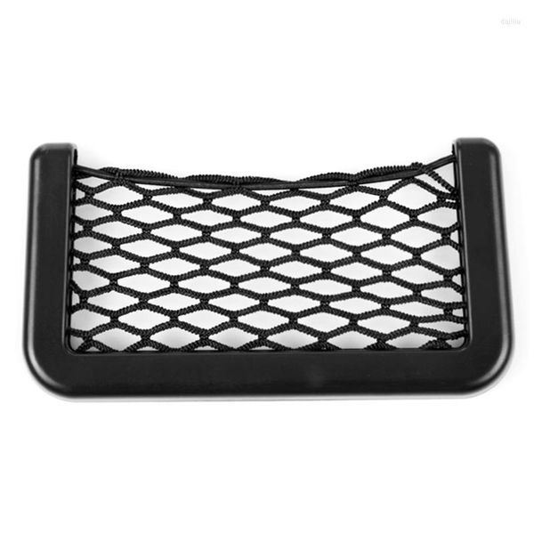 Organizer per auto Borsa portaoggetti universale per sedile posteriore 15 8cm Tasca a rete a rete piccola per organizzare Stick-on per borsa Telefono ecc.