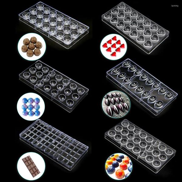 Strumenti di cottura Arrivo Clear Hard Chocolate Mold Maker PC Policarbonato DIY 21 Diamond Candy Mold Bakeware Commercio all'ingrosso