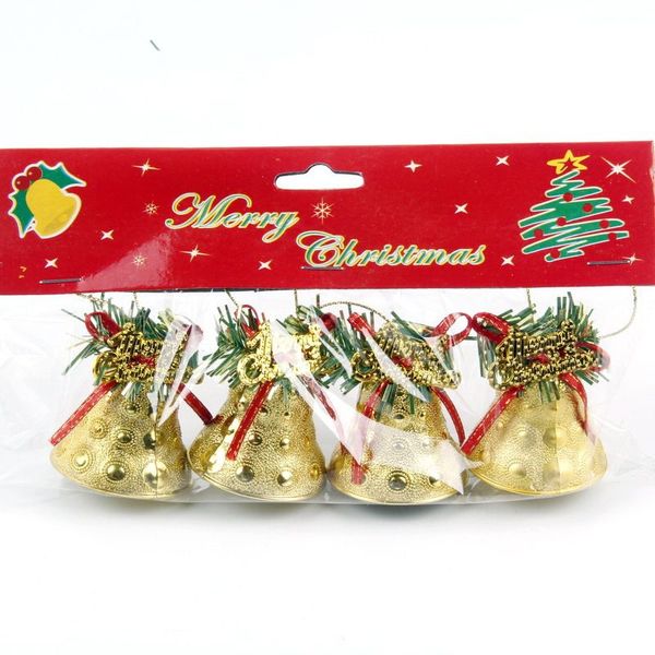 4,5 cm de decoração de natal de sino forneça sinos de eletroplatação plástica Acessórios de pingentes de árvore de natal na árvore de Natal por atacado