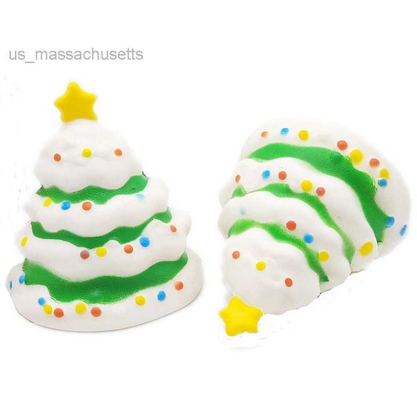 Giocattolo di Natale Kawaii Albero di Natale Torta di popcorn Squishy Ciambella Frutta Squishi Aumento lento Sollievo dallo stress Spremere Giocattoli Bambino Bambini Carisma Regalo L221110