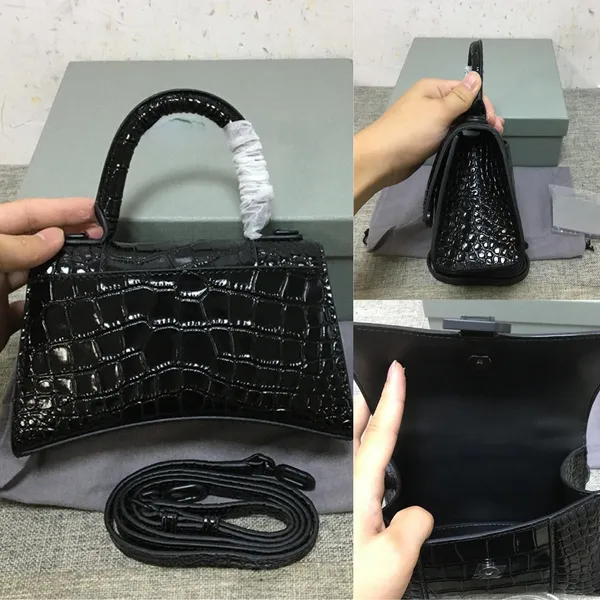 Presente para Mom Designer Bolsa de Tote para mulheres Padrão de crocodilo Moda feminina Bola de couro real Bolsa de fivela de fivela pequena bolsa de ombro