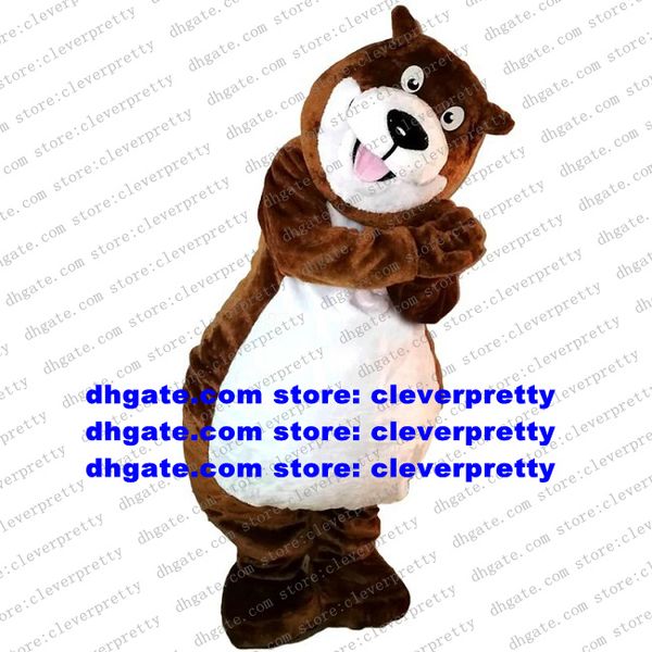 Trajes de mascote de urso marrom de pele longa urso ursus arctos cartoon adulto caráter marca imagem supermercado ZX638