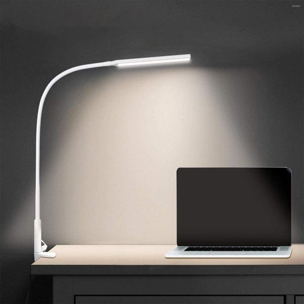 Tischlampen LED SMD Schreibtischlampe mit Klemme Dimmbarer Schwenkarm Schwanenhals Architekt Student USB Licht zum Lernen Lesen Home Office Arbeit