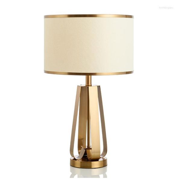 Table Lamps Post Modern Simple Lamp Light Luxury American Style Metal El Living Room Bedroom Study Bedside Gold Desk
