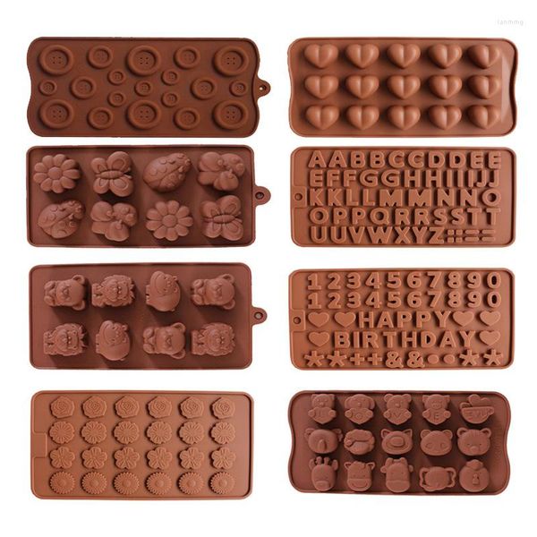 Pişirme Aletleri Hayvan Numarası Silikon Kalıp Çikolata Kalıpları Jöle Kalıpları Diy Silikon Sabun Sevimli Kalıp Çocuklar