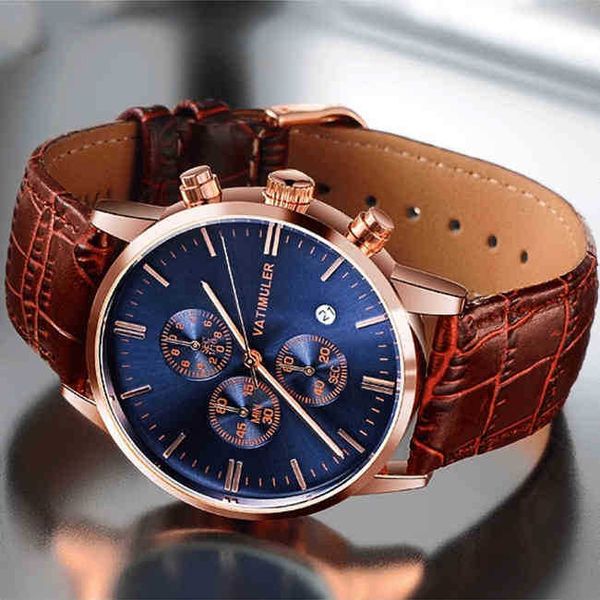 Relógio clássico Men Multicolour Select Promoção Quartz Private Breck WristWatch Leather Strap Watch5Ru3xqc0