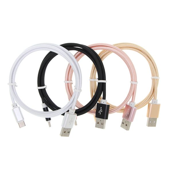 25 cm Kurze Nylon Daten Sync Ladegerät Kabel Micro USB Typ C Schnelle Ladekabel Kabel Für Huawei Xiaomi Android telefon Draht