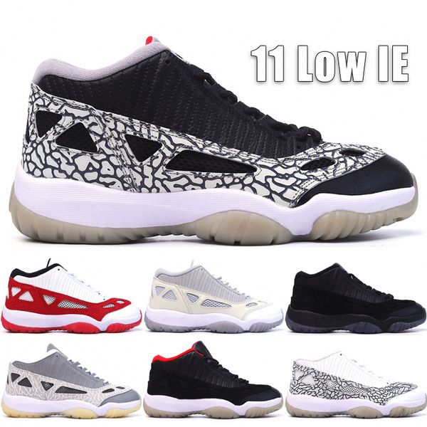 Top Qualitys 11 Low IE Basketball Shoes For Men Women Trainers Classic 11s Black Cement Bred Árbitro Cobalt Space Jam Outdoor Sneakers Size 40-46