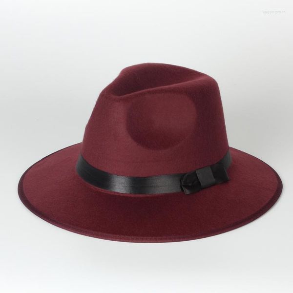 Berets 2022 Продажа винтажная мужчина и женщины модная шляпа с широкой рукой джазовая федора шляпы