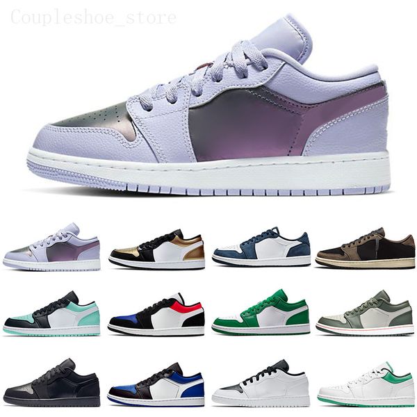 2022 Fragment 1 High OG SP Niedrige Schuhe Basketballschuhe 1s Military Blue TS Black Sail Shy Pink Männer Frauen Casual Sportschuh Sneaker Outdoor Trainer 36-44 H1