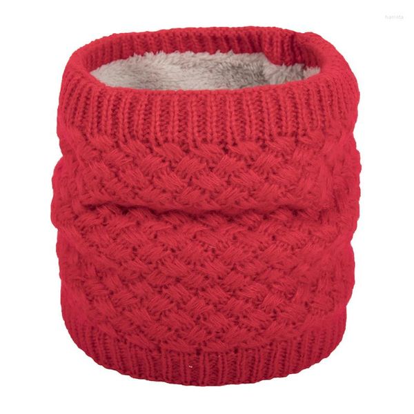 Bandanas unissex inverno outono anel quente mulheres malha de lenço de lã de lã sólida masculina xale pescoço para a cabeça