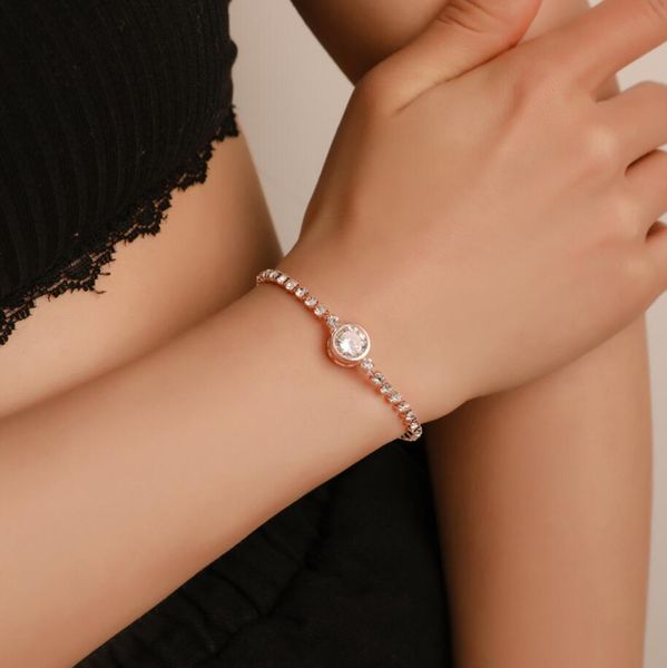 Luxus Intarsien Zirkon Einstellbare Armbänder für Frauen Sommer Kleid Schmuck Zubehör Vielseitig Koreanische Armband Neue