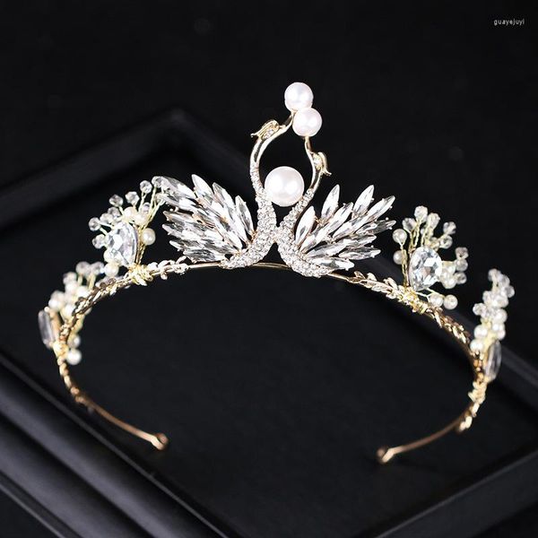 Başlıklar Düğün Dekor Elmas Taç Doğum Günü Prenses Tiara Hediye Gelin Mücevher Headdress