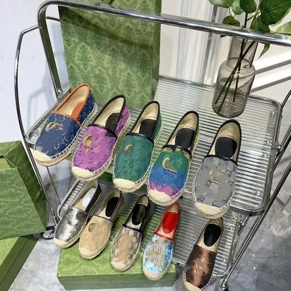 Lüks Tasarımcı Espadrilles Kadın Gündelik Ayakkabı Yaz Bahar Platformu Mektup Toka Loafer Kızları Orijinal Deri Hasta Sole Eur34-42 16