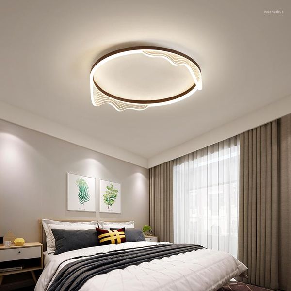 Luzes de teto Lâmpada moderna e montada em LED com controle remoto acrílico iluminação suspensa para sala de jantar LIVE