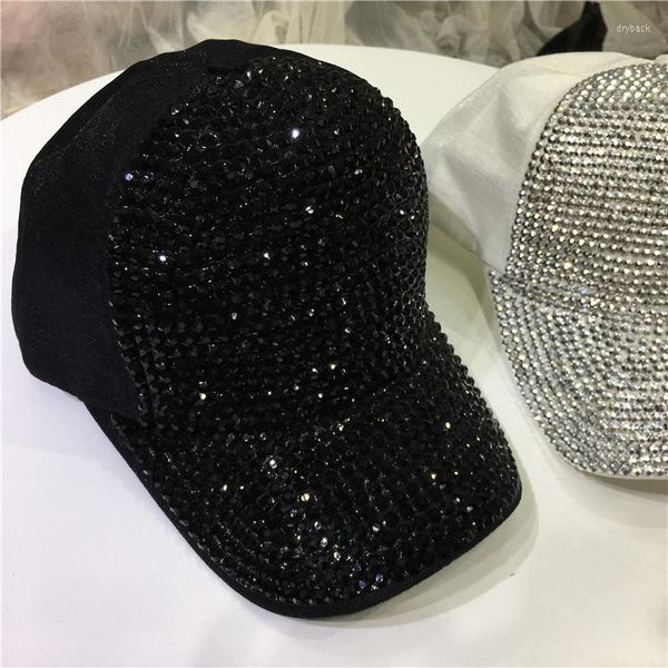 Ball Caps Diamond Heavy Drilling Hat Black White Par