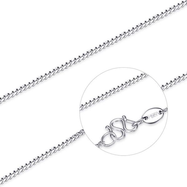 Цепочки тонкие твердые PT950 Платиновое ожерелье женщины Удача