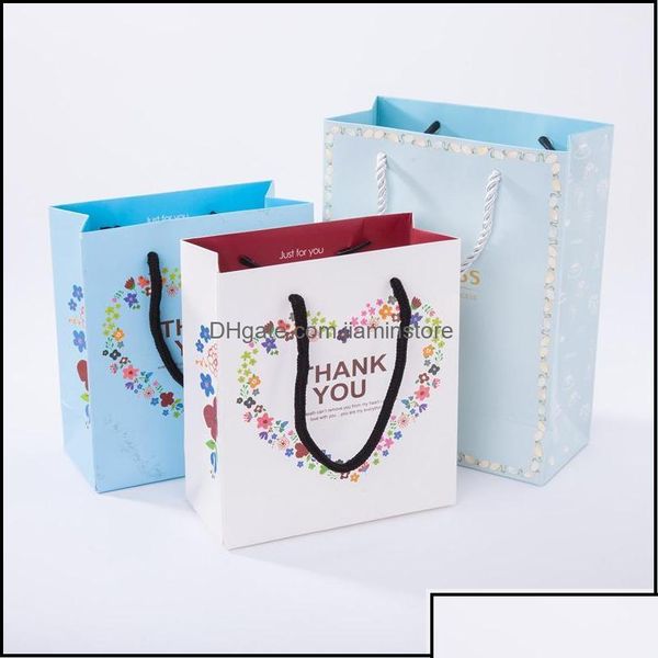 Sacchetti di gioielli sacchetti di gioielli sacchetti di imballaggio display sacchetto regalo bk all'ingrosso per scatola grazie principessa kraft carta goccia goccia otdad