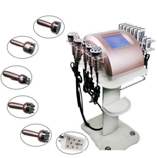 Handheld Beauty Slim Device Ultrasound Laser 40k 6 Em 1 Cavitation Lipolaser Body Slimming Machine Sistema de Cavitação a Vácuo