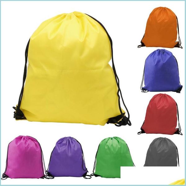 Bolsas de armazenamento New Fashion Kids Roupas Sapatos Bolsa Escola DString Frozen Sport Gym PE Dança Mochilas Droga Droga Casa Homeke Dhle2