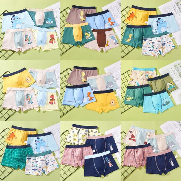 Cartoon de algodão Dinosaur Kids Boys Butrepa Big Childrens Calcinha aconchegante infantil calcinha infantil Mid Small Baby Panty Shorts