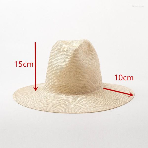 Berretti 202206-HH7324A-japan Order Estate fatti a mano in sisal naturale a trama cava per il tempo libero cappelli stile Fedora e borsalino uomo donna Panama cappello esterno