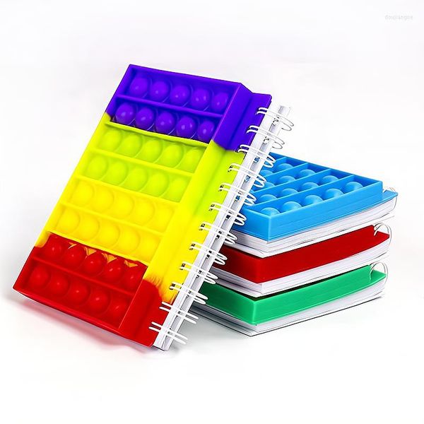 Caderno A5 Seu dedo Bubble Silicone Cober Brinquedos de descompressão para crianças presentes