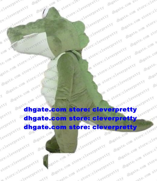 Green Crocodile Alligator Costume della mascotte Personaggio dei cartoni animati per adulti Outfit Suit Cosplay Costume di grandi dimensioni Di buone dimensioni zx331