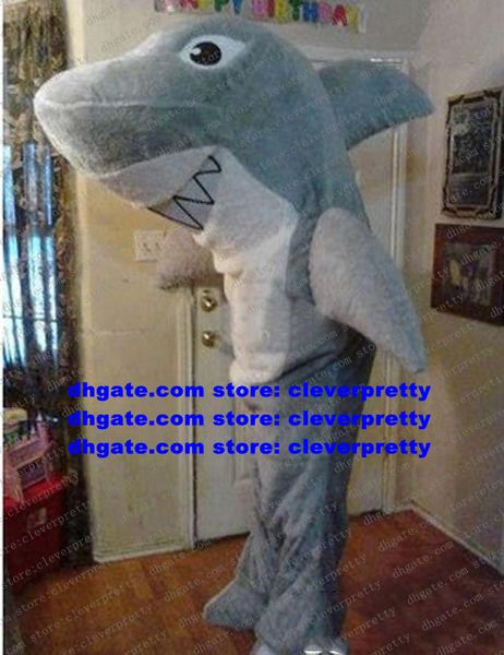 Squalo grigio Killer Whale Grampus Costume della mascotte Personaggio dei cartoni animati per adulti Vestito Vestito Costumi di prestazione mantengono come souvenir zx81