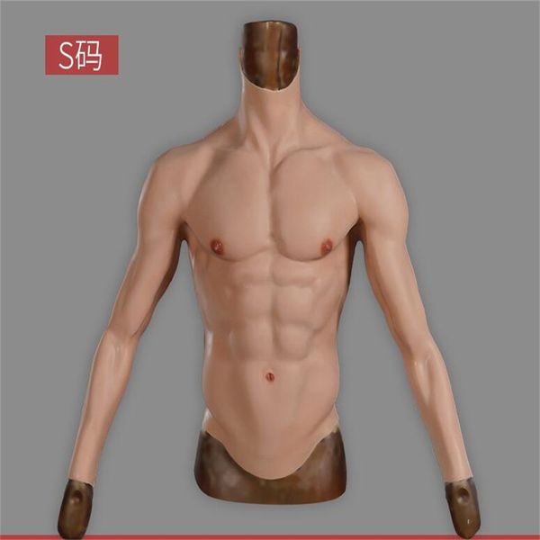 Nazionale maschile manichino vestiti muscolare costume di scena cross medicazione copertura inferiore del corpo cosplay silicone falso muscolo del torace E020