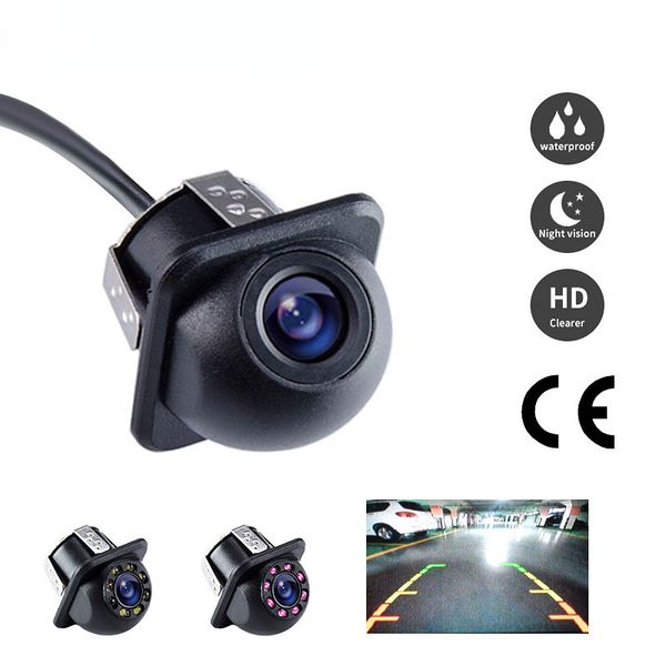 Telecamera per retromarcia per retromarcia per auto visione notturna a infrarossi 8 LED per retromarcia per auto Monitor di parcheggio automatico CCD Video HD impermeabile