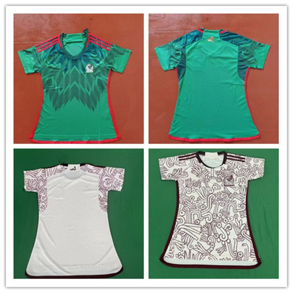 2022 Maglie uniformi da calcio da donna Maglia da donna Personalizzata Home Taglia S-XXL Home Verde Away Colore bianco