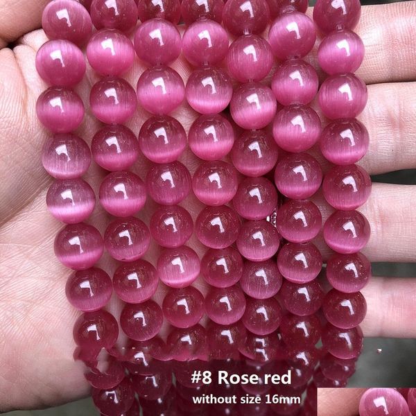 Pietra 4Mm14Mm Ciondoli in pietra opale Oro rosa Fili per corde fai da te Perline rotonde Opali Vendita Prodotti semilavorati Fornitura diretta in fabbrica Dhhpj