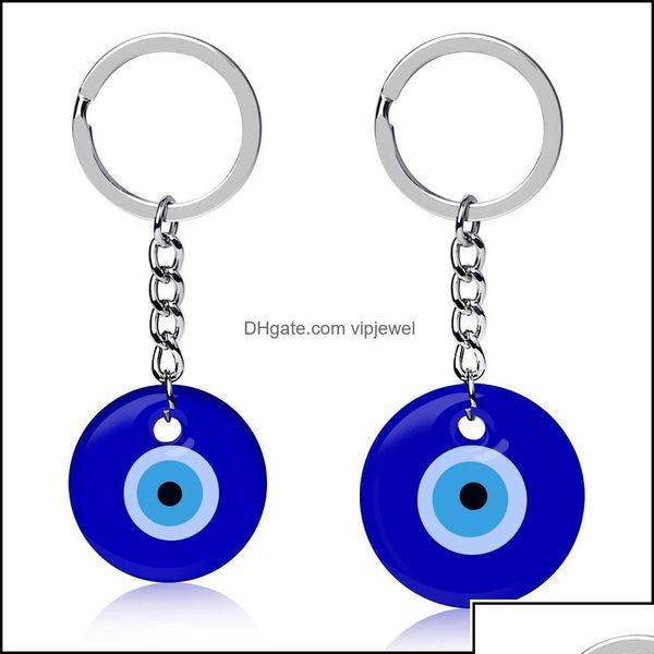 Ключевые кольца ювелирные изделия Турецкий злой голубой глаз Кольцо на ключи