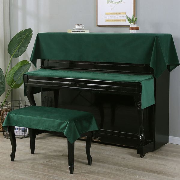 Altro Organizzazione per le pulizie Copertura mezzo pianoforte in velluto con stile sgabello Contiene tastiere europee naturali romantiche a prova di polvere 221111