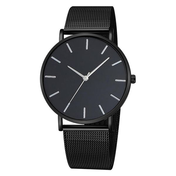 HBP-Uhr für Herren, Sportuhren, lässig, klassisch, Business-Design, modisch, Edelstahl, ultradünnes Mesh-Band, Quarz, Montres de Luxe