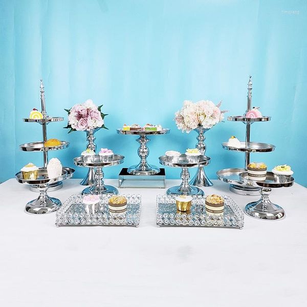 Bakeware Tools 7pcs/lot Silver Miror Cake Decorating