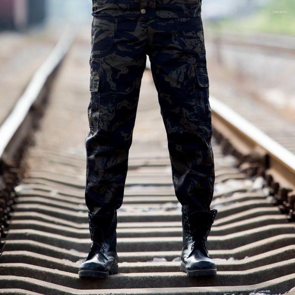 Мужские брюки 2022 Работая мужская армейская армия Тактическая подготовка свободная одежда военных камуфляжных брюк