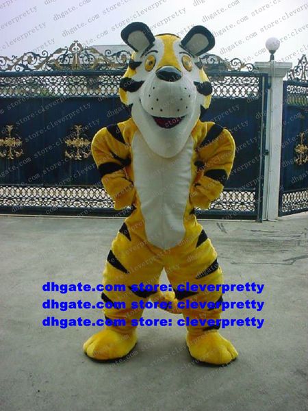 Traje de mascote de tigres de tigre amarelo Tigerk