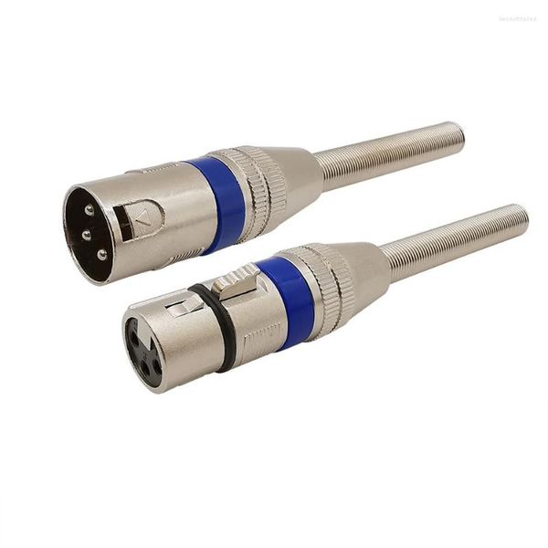 Acessórios de iluminação 2pcs/lote XLR Connector de alto -falante 3pin Vídeo de áudio de microfone feminino macho de tom de fêmea com adaptador de fio de cabo de mola longa