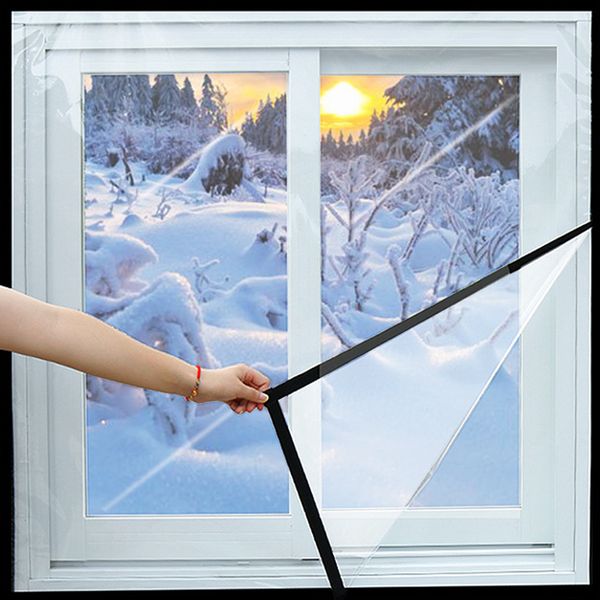 Adesivos de janela Filme de isolamento de calor quente no inverno Auto-adesivo Mucosa Energia protetora Vidro macio transparente para janela 221110