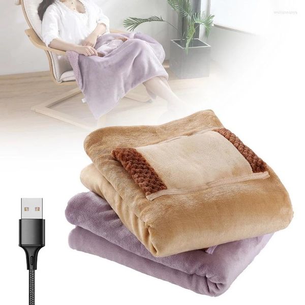 Coperte Coperta elettrica grande USB 5V alimentata da Power Bank Scaldaletto invernale Riscaldatore per il corpo riscaldato