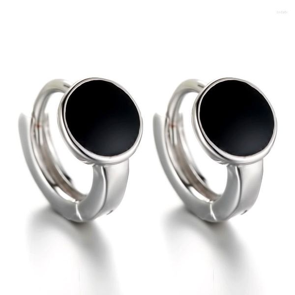 Brincos de argolas moda moda estilo simples estilo pequeno ponto preto mini aros encantadores breos jóias de piercing para mulheres presentes
