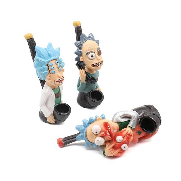 Rauchzubehör Harzpfeifen Rauchen Drip Tips Kreatives Persönlichkeitsmaterial Cartoon-förmiges Rauchrohr praktischer Großhandel 3 Stile Bong Dab Rig